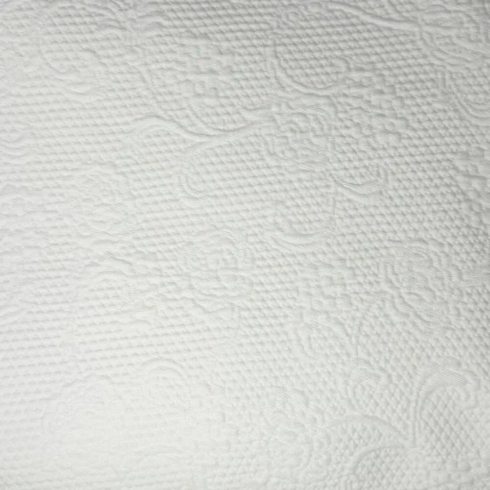 SFERRA Alice Coverlet Set (2) TWIN 69”x88” White Floral Matelasse Scalloped EUC